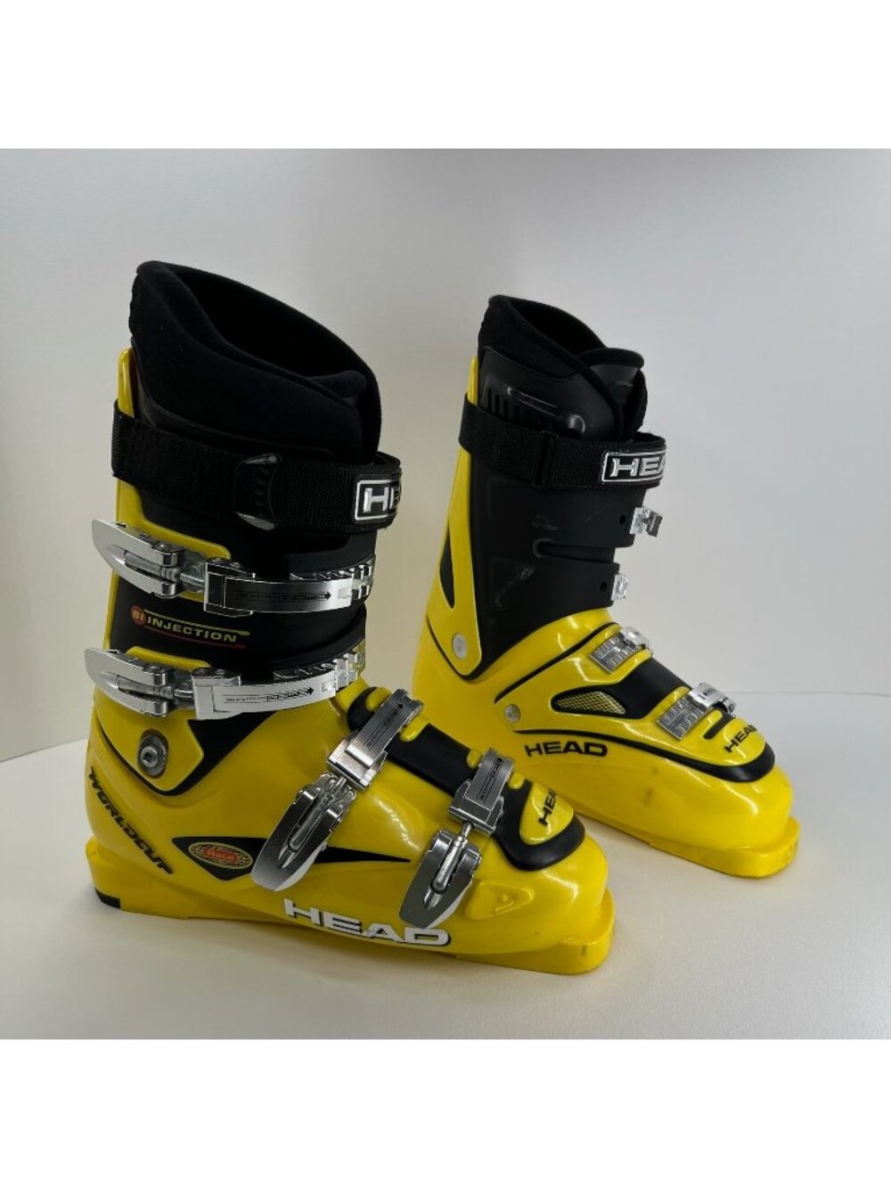 Head Worldcup Bi Injection Alpine Ski Boots Men’s 28.0/28.5 US 10.5 Yellow Race